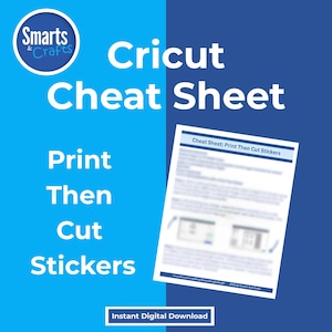 Cricut-spiekbriefje afdrukken en vervolgens sticker knippen Instructies Stapsgewijze handleiding voor beginners Digitaal downloadbestand Afdrukbaar Cricut-tips Knutselen