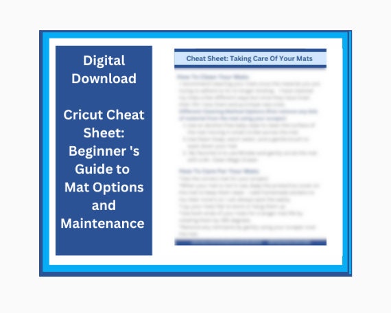 A Cricut mat cheat sheet for beginners : r/cricutcrafting