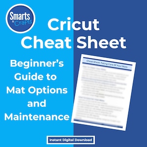 Cricut Cheatsheet Soorten matten, hoe matten te onderhouden Digitale downloadgids voor beginners voor Cricut Maker & Explore Air Verzorgingstips voor de Cricut-mat