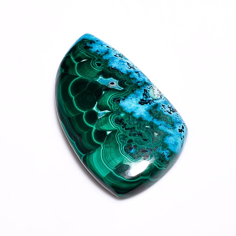 47X27X7 mm SG-32 Dazzling Top Grade Quality 100/% Natural Chrysocolla Malachite Fancy Shape Cabochon Loose Gemstone For Making Jewelry 97 Ct