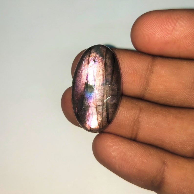 Awesome Labradorite purple Gemstone Cabochon Rare Quality Making Pendant Labradorite Gemstone Oval Shape 26.2 Cts Size 28x11x7 P1#307
