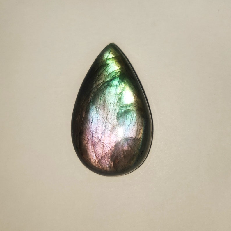 Amazing Purple Labradorite Gemstone Cabochon Rare Quality Making Pendant Labradorite Gemstone Pear Shape 28.5 Cts Size 27x17x7 P1#260