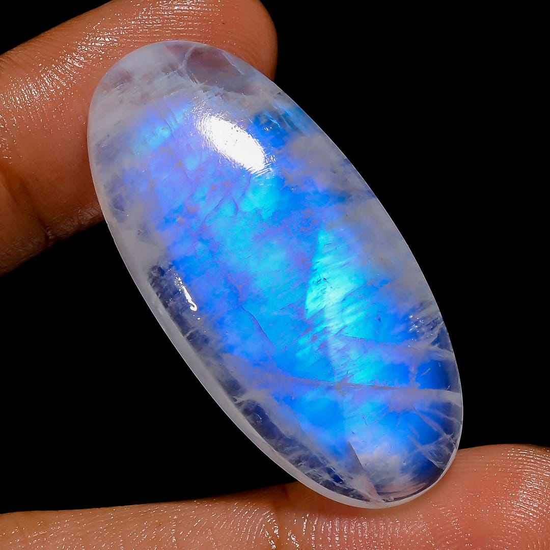 Awesome Top Grade Quality 100 Natural Rainbow Moonstone Oval Shape