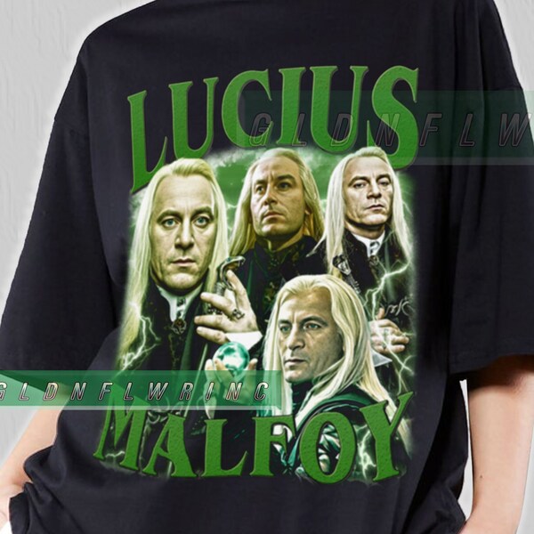 Lucius Malfoy Shirt Gift Vintage 90s Retro Bootleg T-shirt Homage Graphic Tee Sweatshirt Unisex FM392