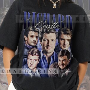 Richard Castle Shirt Gift Vintage 90s Retro Bootleg T-shirt Homage Graphic Tee Sweatshirt Unisex FM710