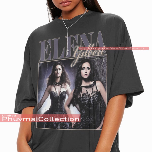 Elena Gilbert Shirt Movie Vampire Vintage Retro Classic Homage Elena Gilbert T-Shirt Hoodie Sweatshirt Elena Gilbert Unisex 90's FRN77