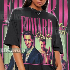 Edward Norton Shirt Unisex Tees Vintage Edward Norton T-Shirt Homage Bootleg Sweatshirt Retro CC25