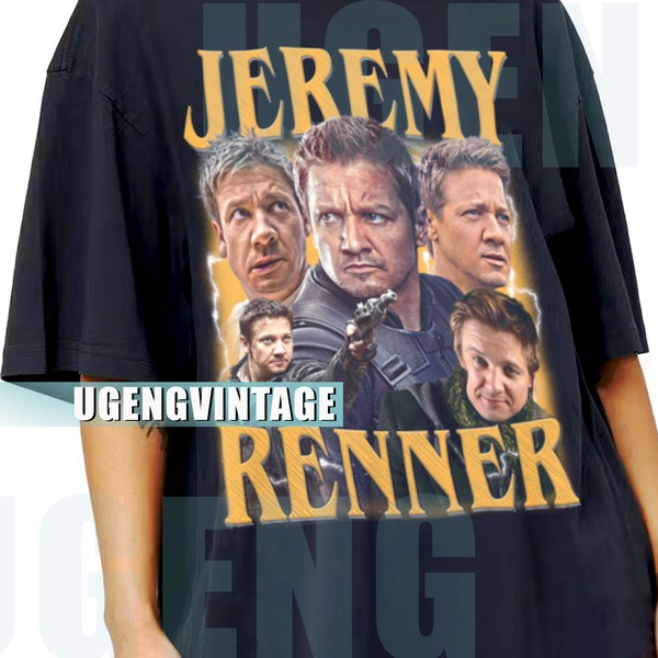 Jeremy Renner Shirt Gift For Women and Man Unisex Movie T-Shirt Vintage 90s Bootleg Homage Gor75