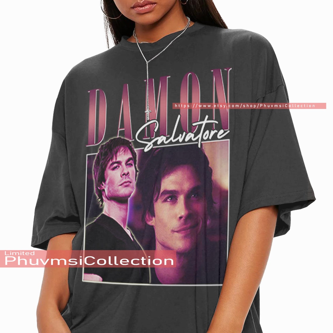 Damon salvatore Shirt The Vampire Diaries ian somerhalder TV Etsy