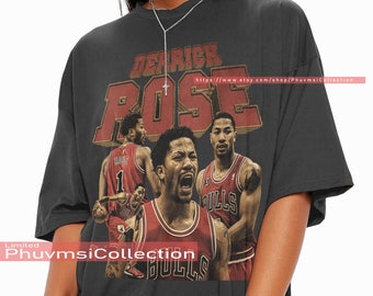 Derrick Rose MVP Chicago Basketball Signature Vintage Retro 17 | Kids  T-Shirt