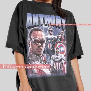 Anthony Mackie shirt Sam Wilson tshirt Special designs Superhero Character movie  Homage t-shirt Vintage 90's P87 christmas gift