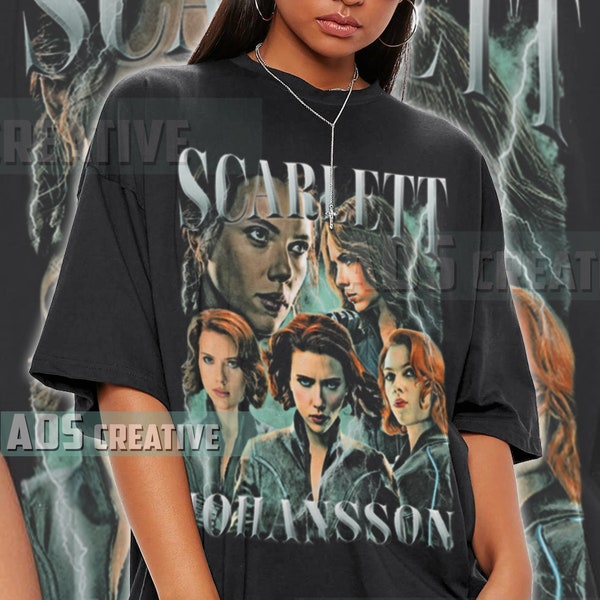 Scarlett Johansson Shirt Geschenk für Frauen und Mann Unisex Film T-Shirt Vintage 90er Jahre Bootleg Homage ADS208