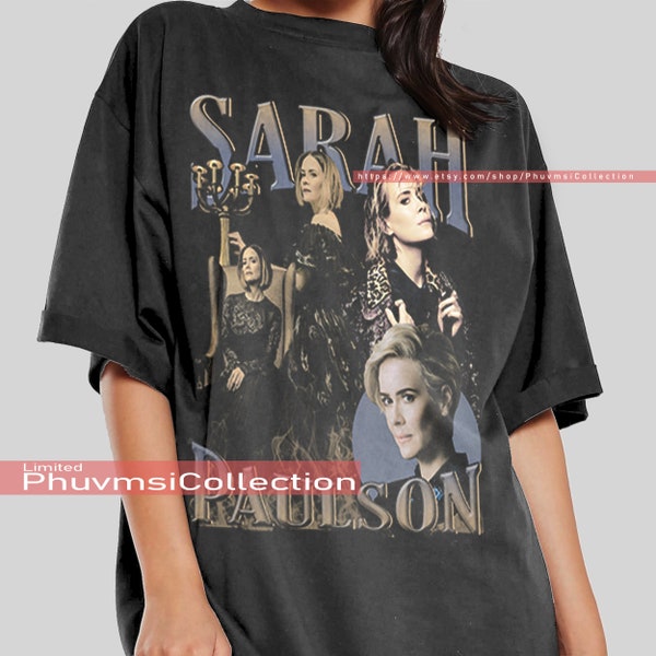 Sarah Paulson shirt, Actrees Movie Sarah Paulson T-shirt retro 90s Graphic tee Unisex Sweatshirt Hoodie LTL78