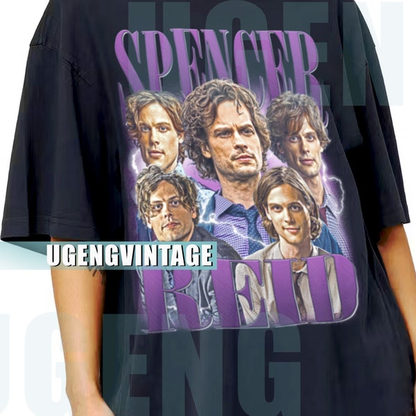 Spencer Reid Shirt Unisex Tees Vintage Spencer Reid T-Shirt Homage Bootleg Sweatshirt Retro Gor33