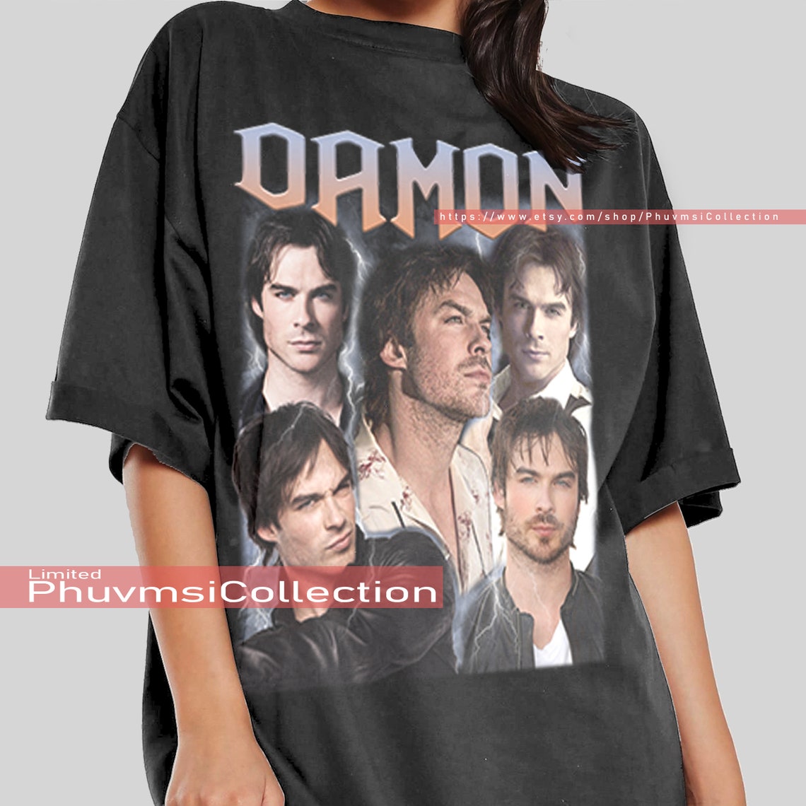 Damon salvatore Shirt The Vampire Diaries ian somerhalder TV Etsy