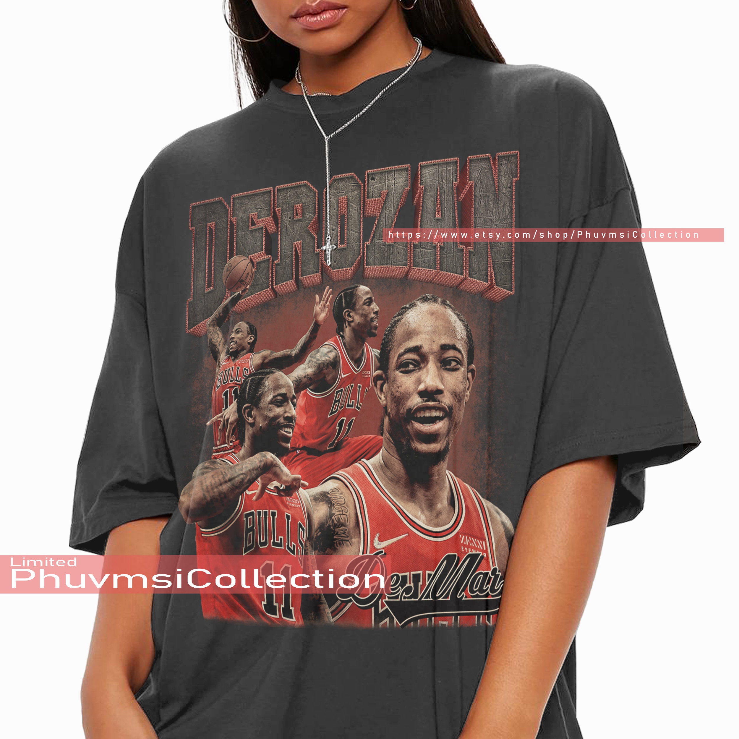 DeMar DeRozan Shirt DeMar DeRozan Bootleg Shirt 90s Vintage Graphic Tee  Chicago Basketball Shirt 90s Retro Basketball MVP Player