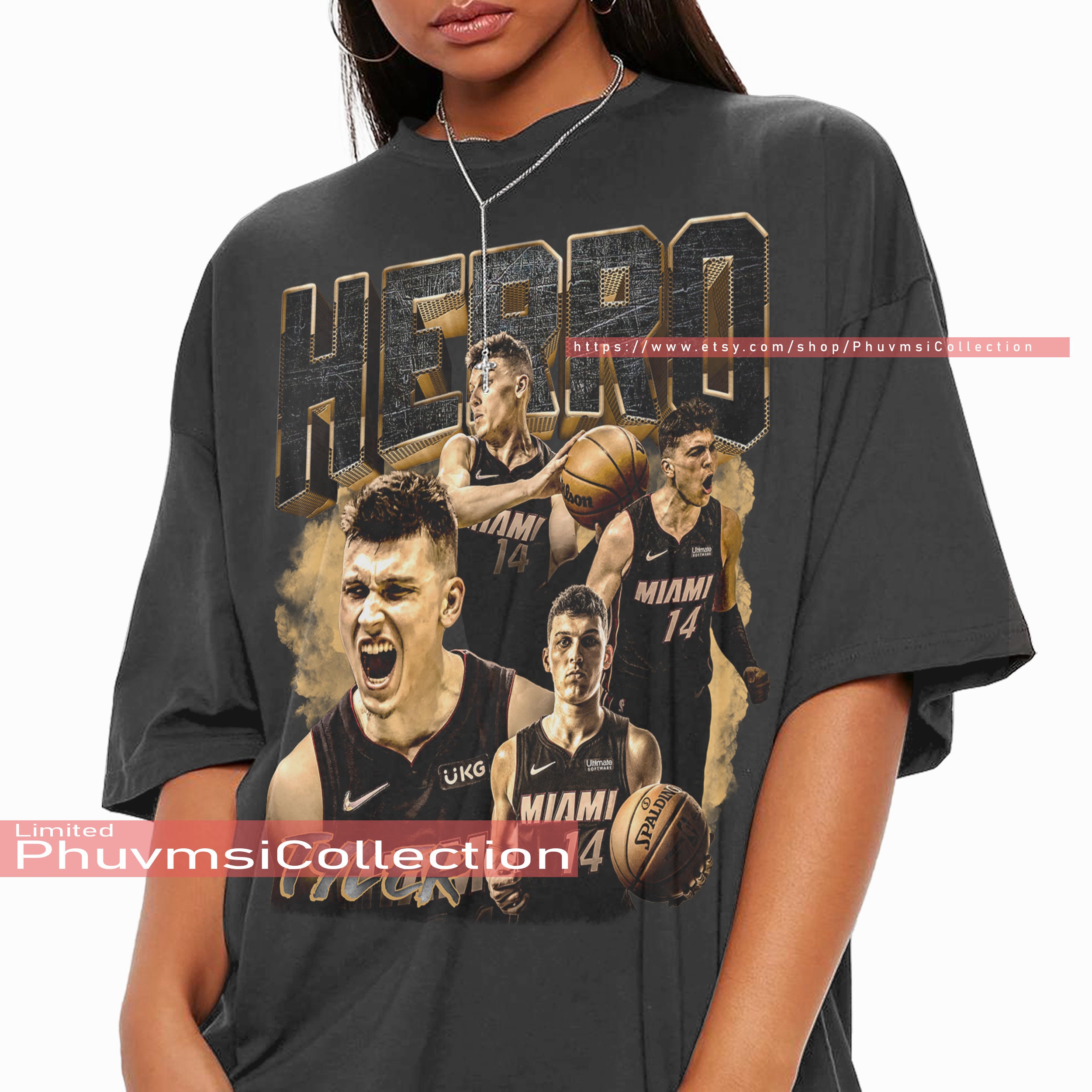 Tyler Herro Shirt Merchandise Professional Basketball Player - noustee