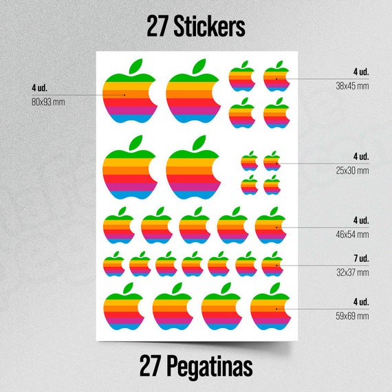 Apple Logo Sticker Apple Logo Stickers Etsy