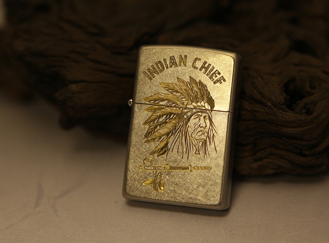 Custom Indian Chief Zippo Lighter hand engraved Etsy