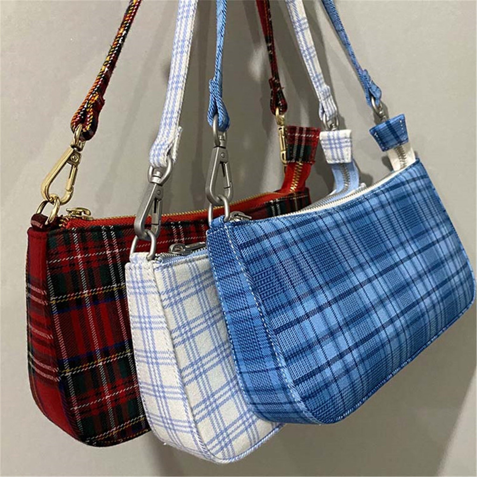 brandy melville plaid purse