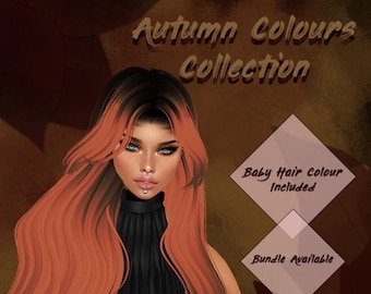 Colección otoño _Pumpkin_ Textura de pelo único para Imvu, Second Life, modelado 3D, Blender