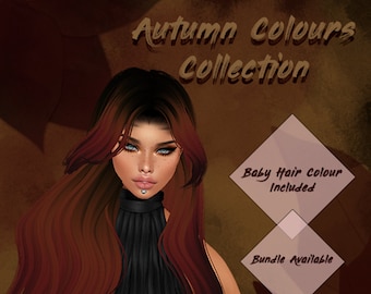 Colección Otoño _Seasonal Leaves_ Textura de Cabello Simple para Imvu, Second Life, modelado 3D, Blender