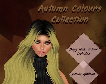 Colección Otoño _Lemon_ Textura de pelo único para Imvu, Second Life, modelado 3D, Blender