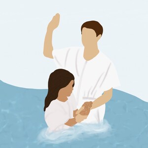 LDS Battesimo Regalo Ritratto Ragazza Arte Cristiana
