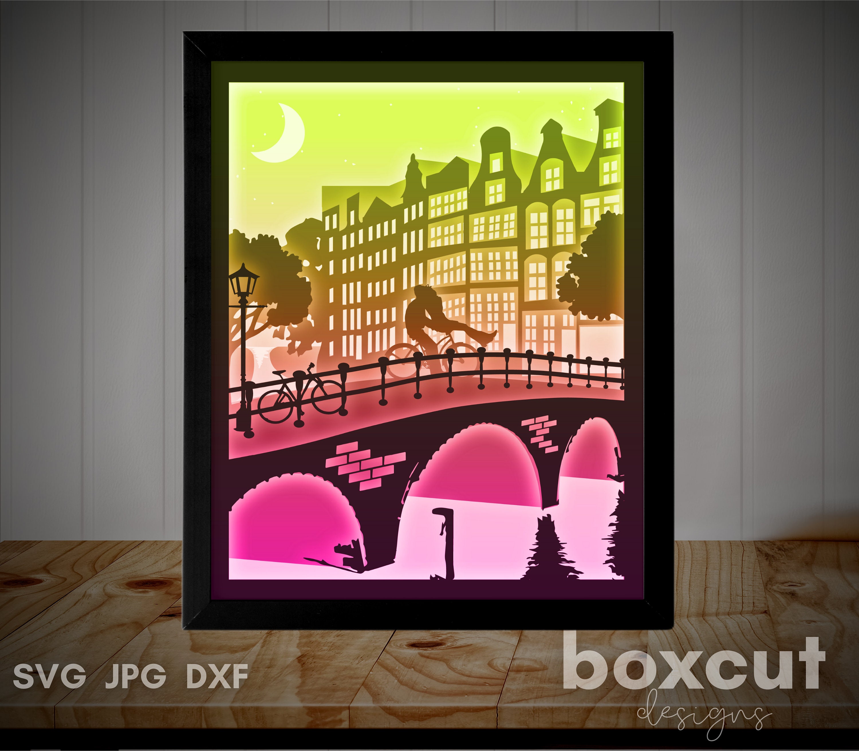 Shadow Box SVG Light Box SVG 3D Shadow Box Template Digital | Etsy