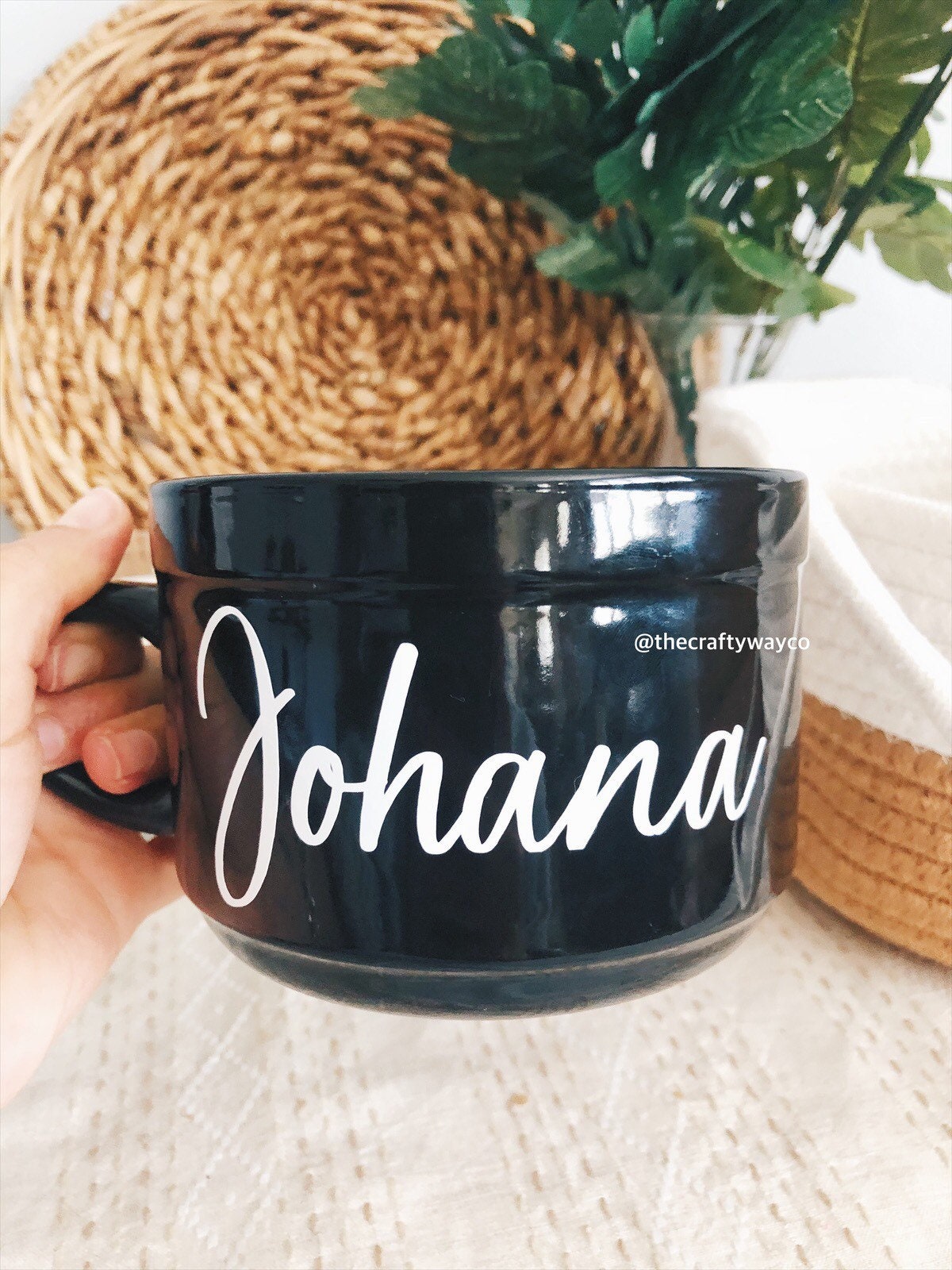 Oversized Coffee Mug | Personalized Soup Mug + Handle | |Custom Snack…