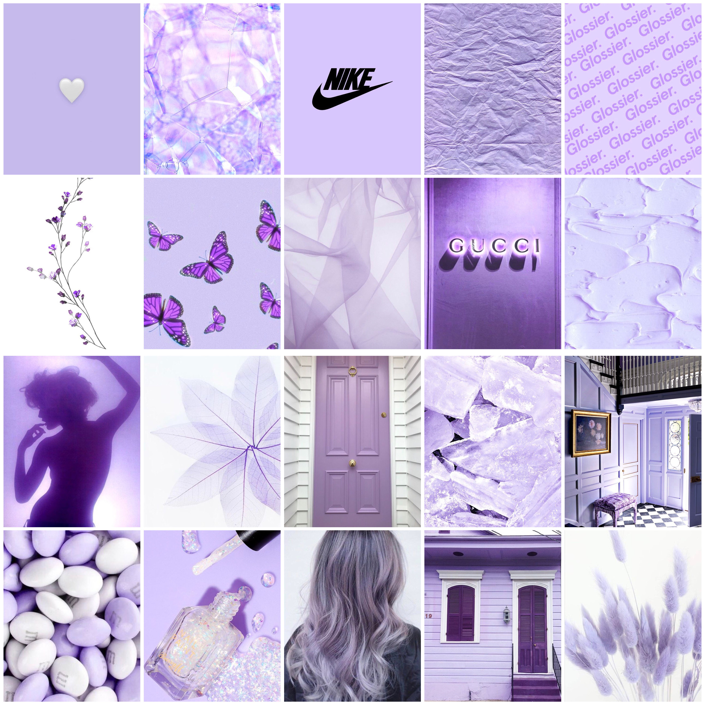 Pastel Purple Purple Aesthetic Collage - Enbest