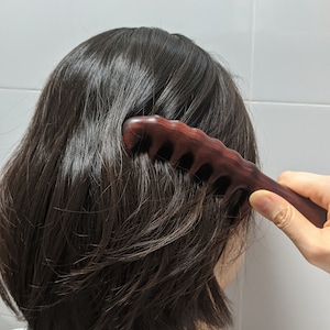 Handmade wooden Hair Comb Scalp Massager