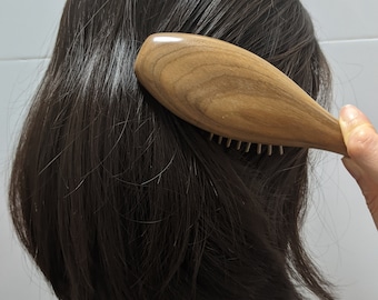 Verawood Scalp Massager – Natural Sheep Horn Comb, Handmade Stress Relief Hair Brush