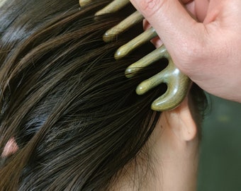Bone look Hair Comb Scalp Massager for Pocket