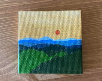 Blue Ridge Mountains Mini Landscape Painting