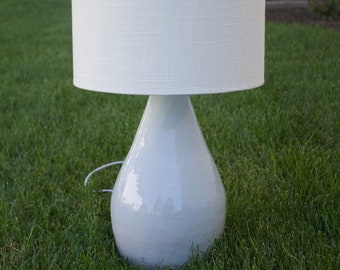 Handmade Ceramic Light Blue Table Lamp (SHADE NOT INCLUDED)