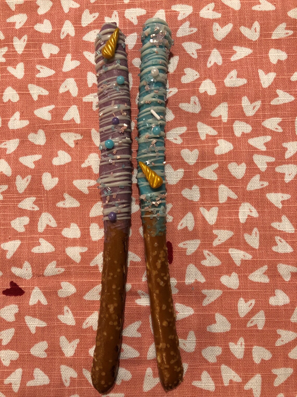 Unicorn Chocolate Covered Pretzel Rods Etsy