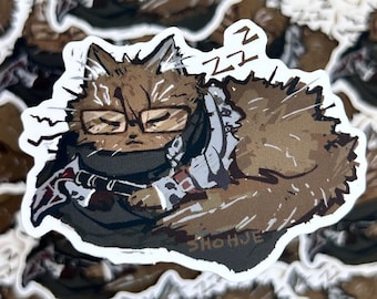 HONKAI STAR RAIL - "old welt nyang cat" sticker // welt yang // fan art merch