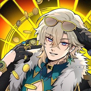 HONKAI Star Rail - aventurijn - 11x17 goudfolie print (fan art merchandise)