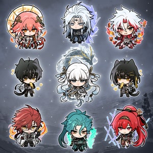 WUWA wuthering waves keychain charms - changli calcharo scar rover jinhsi mortefi yinlin // fan art merch