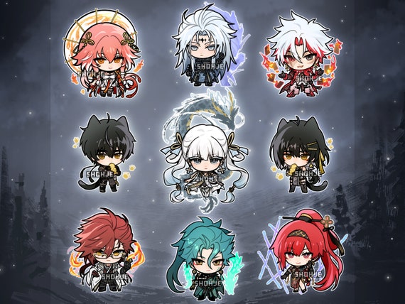 WUWA wuthering waves keychain charms - changli calcharo scar rover jinhsi mortefi yinlin // fan art merch