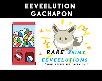 EVEELUTION GACHAPON SPIN keychains // fan art merch