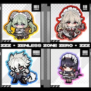 ZZZ Zenless Zone Zero keychain charms - victoria housekeeping //  corin rina von lycaon ellen joe // fan art merch