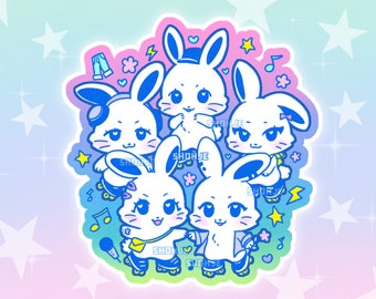 NEW JEANS bunnies keychain charms - hanni hyein haerin minji danielle // fan art merch