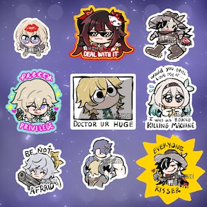 HONKAI STAR RAIL - penacony meme Sticker // Aventurine Standill Sparkle Glühwürmchen Dr Ratio Sonntag // Fan Art Merch