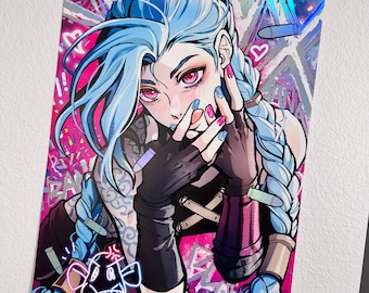 ARCANE - JINX - 11x17 iridescent foil print (fan art merch)