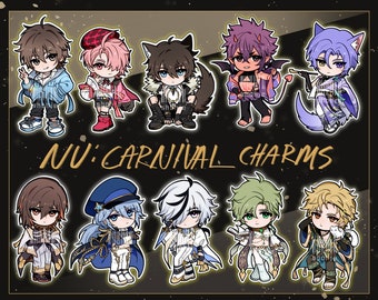 NU CARNIVAL チャーム - エイデン モーベイ アスター ブレード ヤクモ ガル クインシー オリビン クヤ エドモンド ssr // 非公式ファングッズ