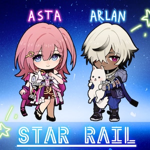 HONKAI STAR RAIL - Set 6 - asta / arlan - chibi keychain charms