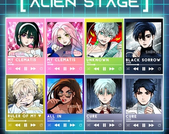 PREORDER ! // ALIEN STAGE keychain charms - sua mizi till ivan luka hyuna // alnst merch