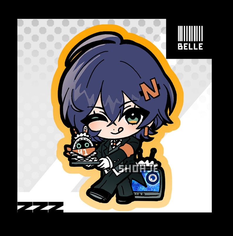 ZZZ Zenless Zone Zero Keychain Charms // Maid Wise Butler Belle Miyabi ...